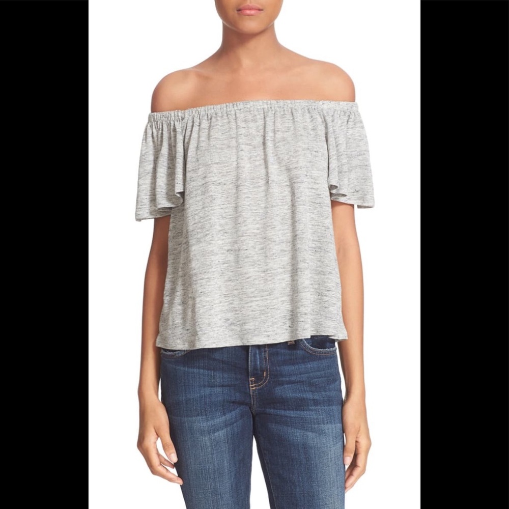Rebecca Taylor | NWT Off Shoulder 100% Linen Tee